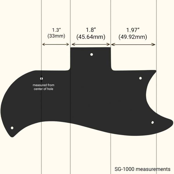 Plekterbrett for Gibson SG Standard - krem 3 lags